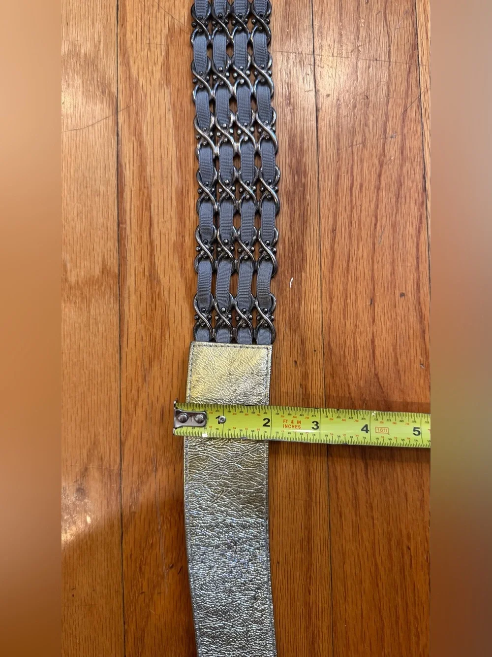 Suzi Roher Womens Stretch Belt Size S Metal Buckle